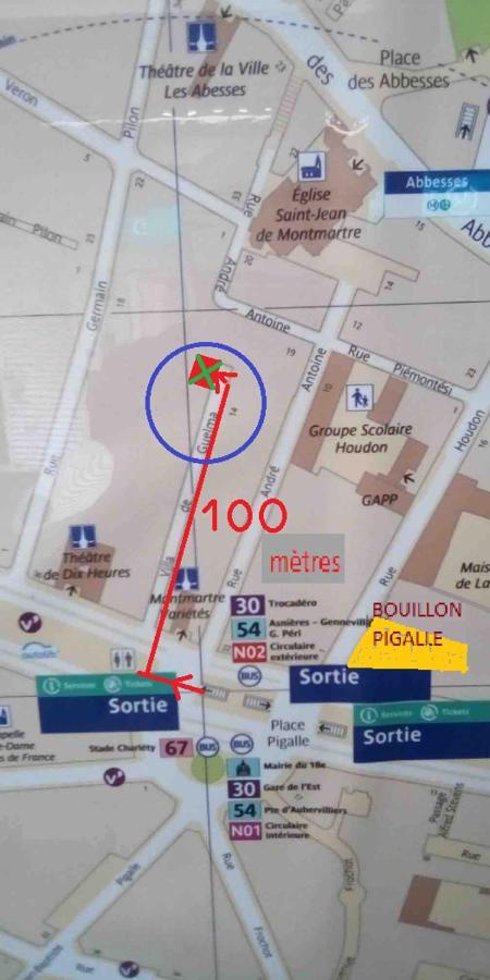 Studio Pigalle De 25 M2 - 2 Lits Simples Type Gigogne Pour 2 Personnes - Coeur Touristique De Paris - 2 Minutes De La Station Metro Pigalle ,Petit Train Vers La Butte Montmartre-Cabarets Moulin Rouge,Chez Michou-Restaurants Bouillon Pigalle,Berliner Exterior photo